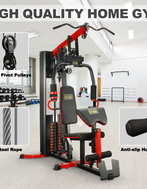 Load image into Gallery viewer, LX750 Multifunctional Full Home Gym System Workout Station with 122.5 Lbs Weight Stack, One Station, Comes with Installation Instruction Video, Ships in 5 Boxes
