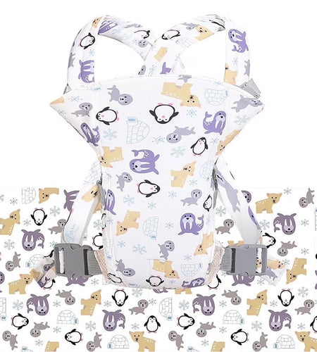 4 in 1 Baby Carrier,Ergonomic Infant Carrier Backpack,Breathable Front Back Carrying Wrap Seat for Newborn Toddlers up to 33 Lbs,Colorful
