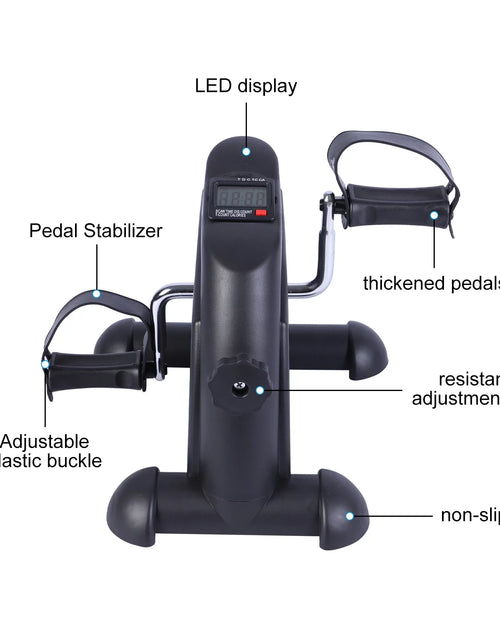 Load image into Gallery viewer, Mini Indoor Pedal Exerciser Cycle Bike Leg Arm Desk W/Lcd Display Fitness Portable Pedal Stationary Bike Home Exercise Black
