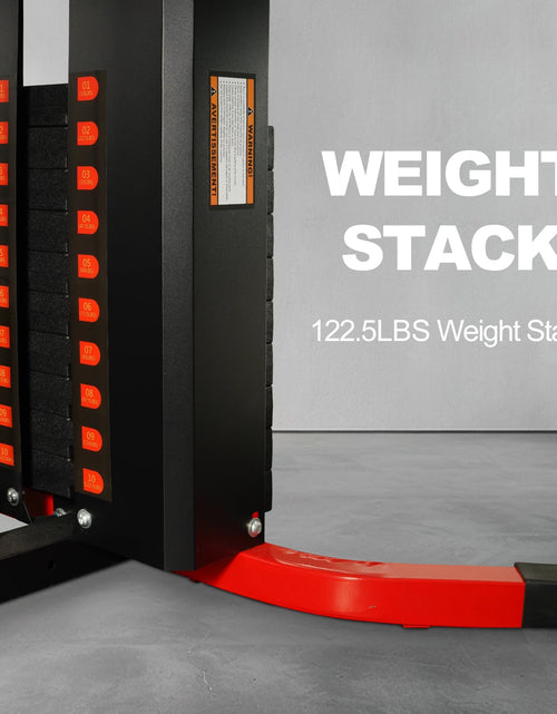 Load image into Gallery viewer, LX750 Multifunctional Full Home Gym System Workout Station with 122.5 Lbs Weight Stack, One Station, Comes with Installation Instruction Video, Ships in 5 Boxes
