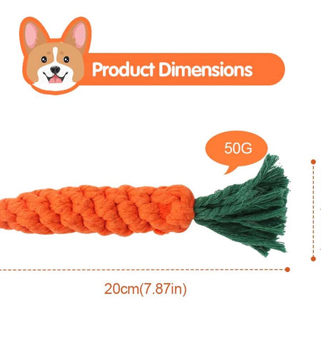 5 Pieces Dog Chew Toys, Safe Durable Puppy Teething Chewing Braided Toys, Medium Large Pet Dog Cotton Knot Paws Fun Molar for Clean Teeth Healthy