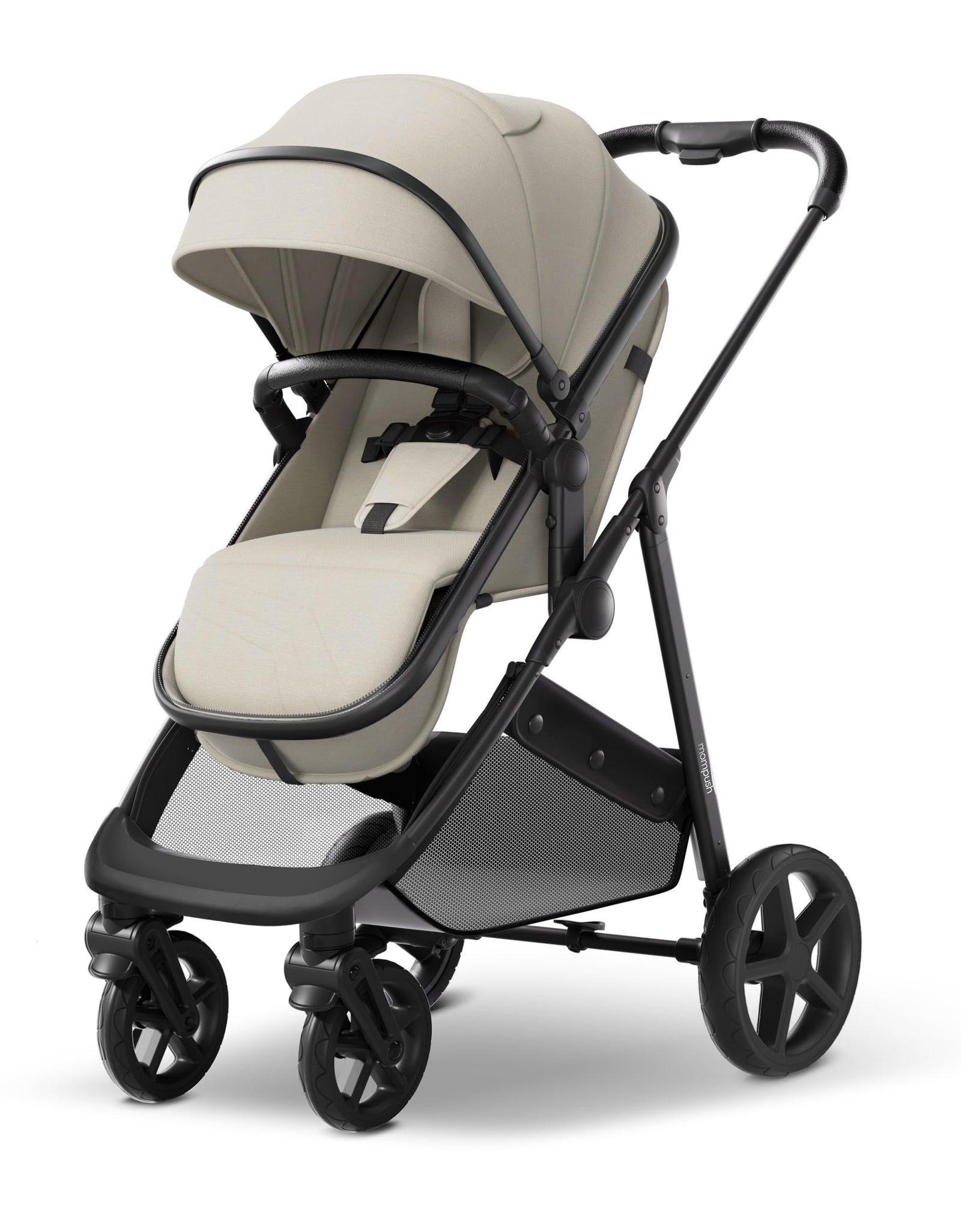 Wiz 2-In-1 Baby Stroller with Bassinet Mode, Reversible Seat and Large Canopy, Khaki, 22.3LB, Unisex