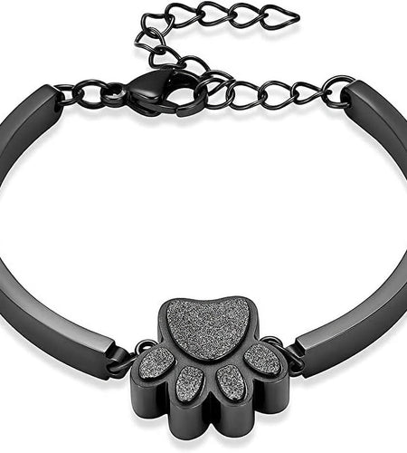 Pet Cremation Jewelry for Ashes for Dog/Cat Ashes Keepsake Urn Bracelet for Women Men Stainless Steel Remembrance Memorial Gift for Loss of Loved Furry Friend with Fill Kit and Gift Box