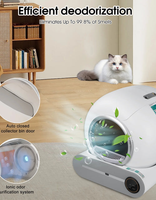 Load image into Gallery viewer, Self Cleaning Litter Box, Automatic Cat Litter Box with App Control Support, Integrated Safety Protection Smart Auto Cat Litter Box with Liner
