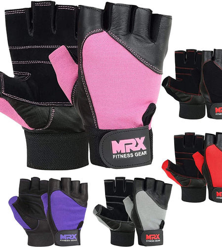 Weight Lifting Gloves Gym Training Bodybuilding Fitness Glove Workout Men & Women Pink XS