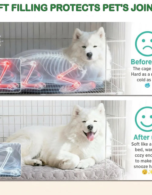 Load image into Gallery viewer, Large Dog Crate Bed Dog Crate Pad Washable Dog Bed Mat for Crate Mats for Dog Cage Mat Dog Kennel Pad Dog Kennel Mat Dog Crate Liner Dog Beds for Large Dog,48" X 36"
