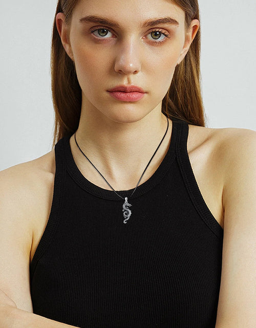Load image into Gallery viewer, Dragon Necklace for Men 925 Sterling Silver Pendant Necklaces for Son Jewelry Birthday Gift
